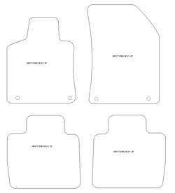Tappetini auto per DS DS9 (anche E-Tense Plug-in Hybrid) 2021- one