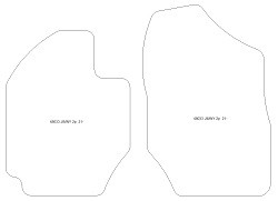 Tappetini auto per Suzuki Jimny (GJ) PRO (manual) 2 posti 2021- one