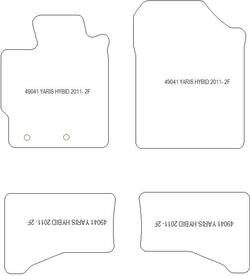 Tappetini per Toyota Yaris III Hybrid 09.2011-2014 MTM One