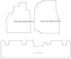 Tappetini per Toyota Land Cruiser 80 1989-1997 MTM One