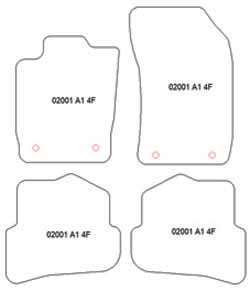 Tappetini per Audi A1 I (8X) 09.2010-05.2018