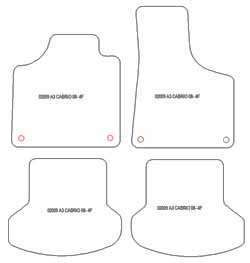 Tappetini per Audi A3 (8P) Cabrio 2008-2013