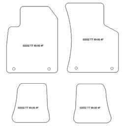 Tappetini per Audi TT (8N) 1998-2006 MTM Plus