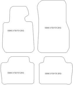 Tappetini per BMW Serie 3 (F30) 01.2012-02.2019 MTM Plus