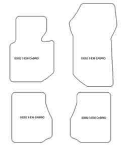 Tappetini per BMW Serie 3 (E36) Cabrio 1991-1998