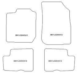 Tappetini per Dacia Logan I 2004-2012