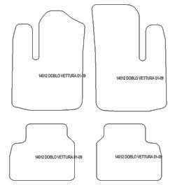 Tappetini per Fiat Doblo I 2001-2010