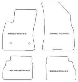 Tappetini per Fiat Doblo II 2010-2022