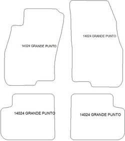 Tappetini per Fiat Grande Punto 10.2005-2012