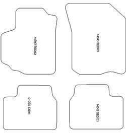 Tappetini per Fiat Sedici 2006-2014