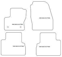 Tappetini per Ford C-Max II 11.2010-10.2015 MTM Plus