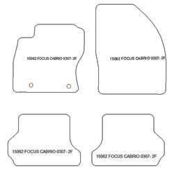 Tappetini per Ford Focus Cabrio 03.2007-2011