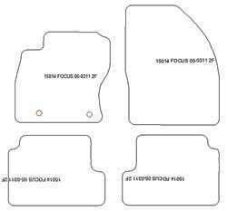 Tappetini per Ford Focus II Turnier 2004-02.2011 MTM Plus