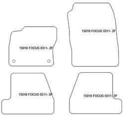 Tappetini per Ford Focus III 03.2011-2015