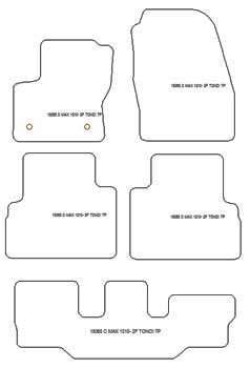 Tappetini per Ford Grand C-Max 11.2010-06.2019 MTM Plus