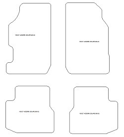 Tappetini per Honda Accord VI Coupe 1998-2002 MTM Plus