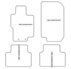 Tappetini per Honda Accord VII Tourer 2003-08.2008 MTM Plus