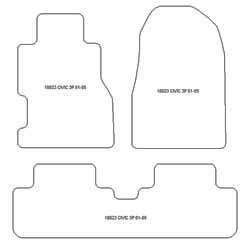 Tappetini per Honda Civic VII 3 porte 2001-2005 MTM Plus