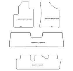 Tappetini per Hyundai Santa Fe II (CM) 7 posti 04.2006-05.2010 MTM Plus