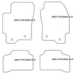 Tappetini per Jaguar X-Type diesel 2001-2009 MTM Plus