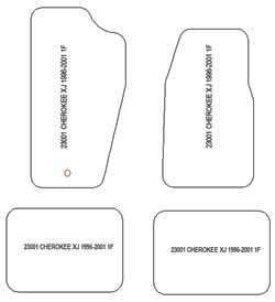 Tappetini per Jeep Cherokee II (JX) 1996-2001