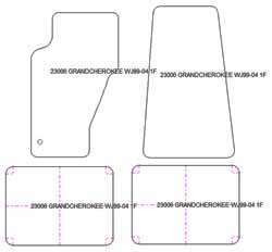 Tappetini per Jeep Grand Cherokee II (WJ) 1999-2004