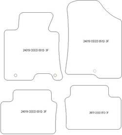 Tappetini per Kia Ceed II 05.2012-05.2018