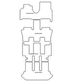 Tappetini per Lancia Phedra 7 posti 2002-11.2010 MTM Plus