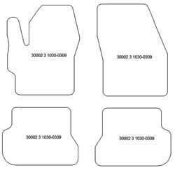 Tappetini per Mazda 3 I 10.2003-2009