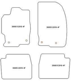 Tappetini per Mazda 6 II Wagon 2008-2012