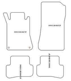 Tappetini per Mercedes Classe C (W203) 2001-11.2007 MTM Plus