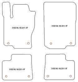 Tappetini per Mercedes Classe M (W166) / ML 11.2012-2016