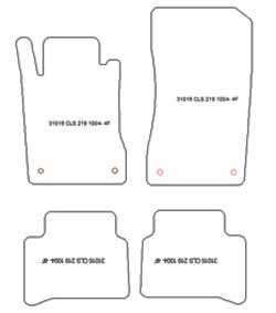 Tappetini per Mercedes CLS (W219) 06.2004-10.2010