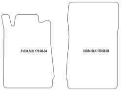 Tappetini per Mercedes SLK (R170) 1996-04.2004