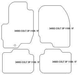 Tappetini per Mitsubishi Colt (Z30) 5 porte 11.2008-2012 MTM Plus