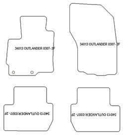 Tappetini per Mitsubishi Outlander II 03.2007-08.2012