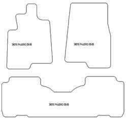 Tappetini per Mitsubishi Pajero III corto 2000-03.2007 MTM Plus