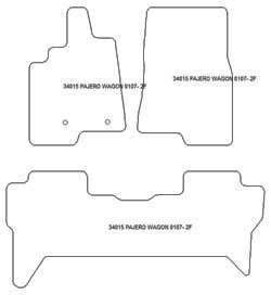 Tappetini per Mitsubishi Pajero IV long 04.2007-