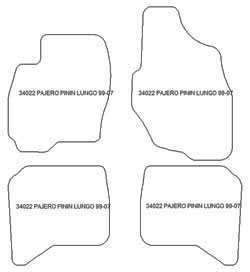 Tappetini per Mitsubishi Pajero Pinin Long 1999-2007 MTM Plus