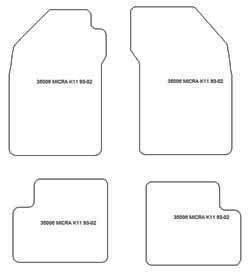 Tappetini per Nissan Micra (K11) 1993-2002