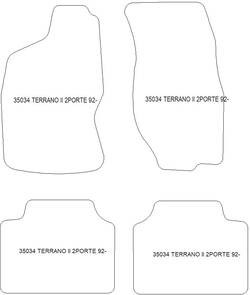 Tappetini per Nissan Terrano II (R20) 2 porte 1993-2006 MTM Plus