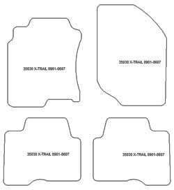 Tappetini per Nissan X-Trail I (T30) 06.2001-05.2007