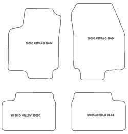 Tappetini per Opel Astra G 1998-2009 MTM Plus