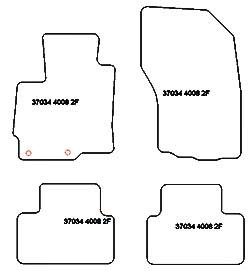 Tappetini per Peugeot 4008 05.2012-03.2017