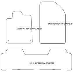 es. tappeto guidatore MTM Plus - battitacco in gomma - bordo rosso cotone antiscivolo