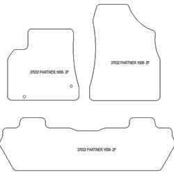 Tappetini per Peugeot Partner II 2008-09.2018