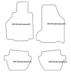 Tappetini per Porsche 996 Cabrio 2001-/