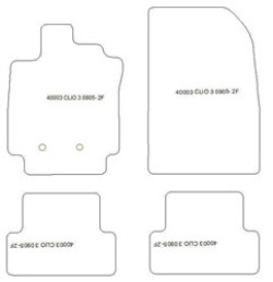 Tappetini per Renault Clio 3 09.2005-09.2012