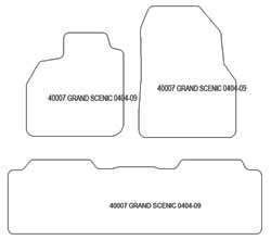 Tappetini per Renault Grand Scenic II 03.2004-04.2009 MTM Plus
