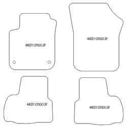 Tappetini per Skoda Citigo 10.2011-2021